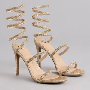 Windsor Gold Spiral Strap Heels